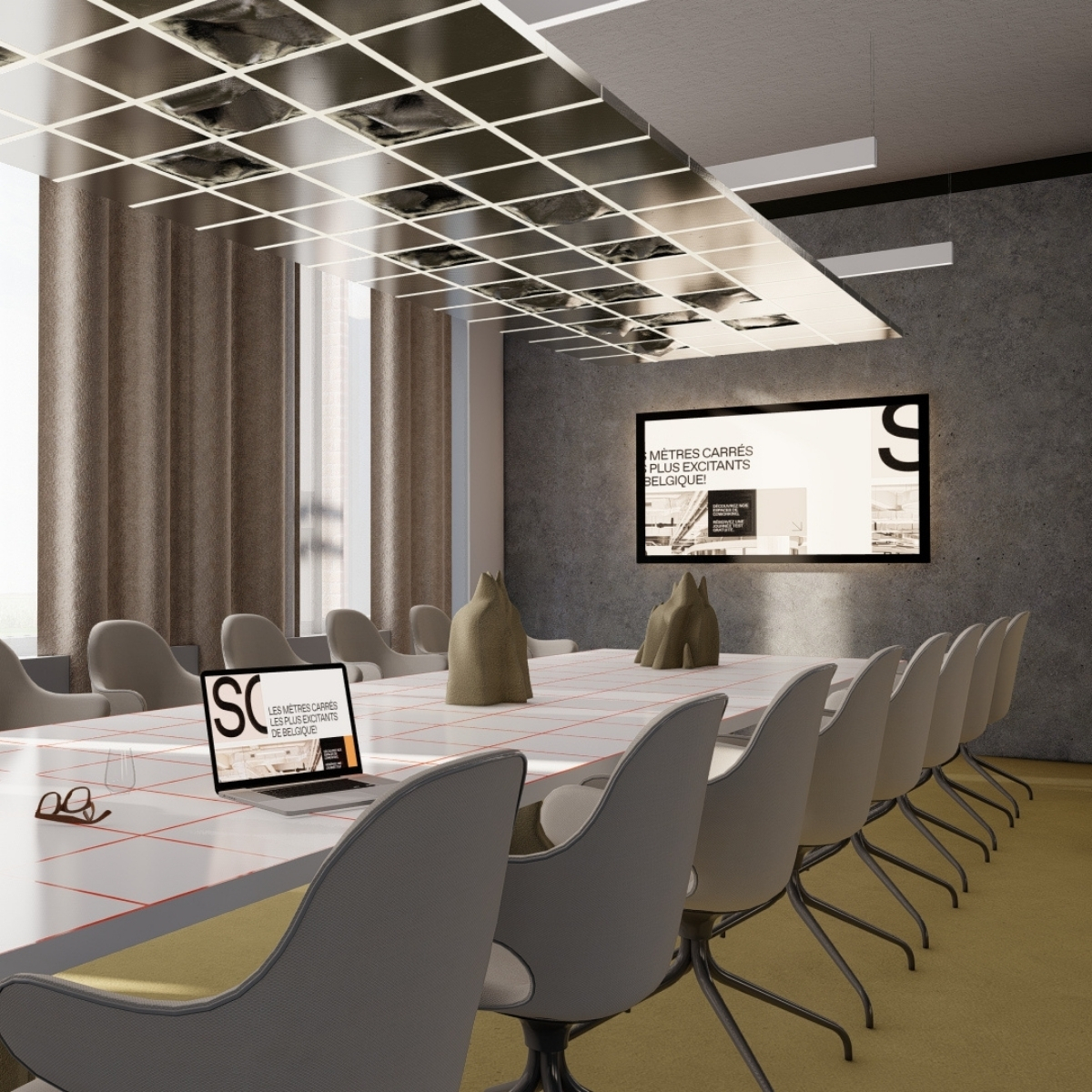 Votre futur bureau à SQ Louvain-la-Neuve conçu par Lilian Van Daal et Theo Demans.